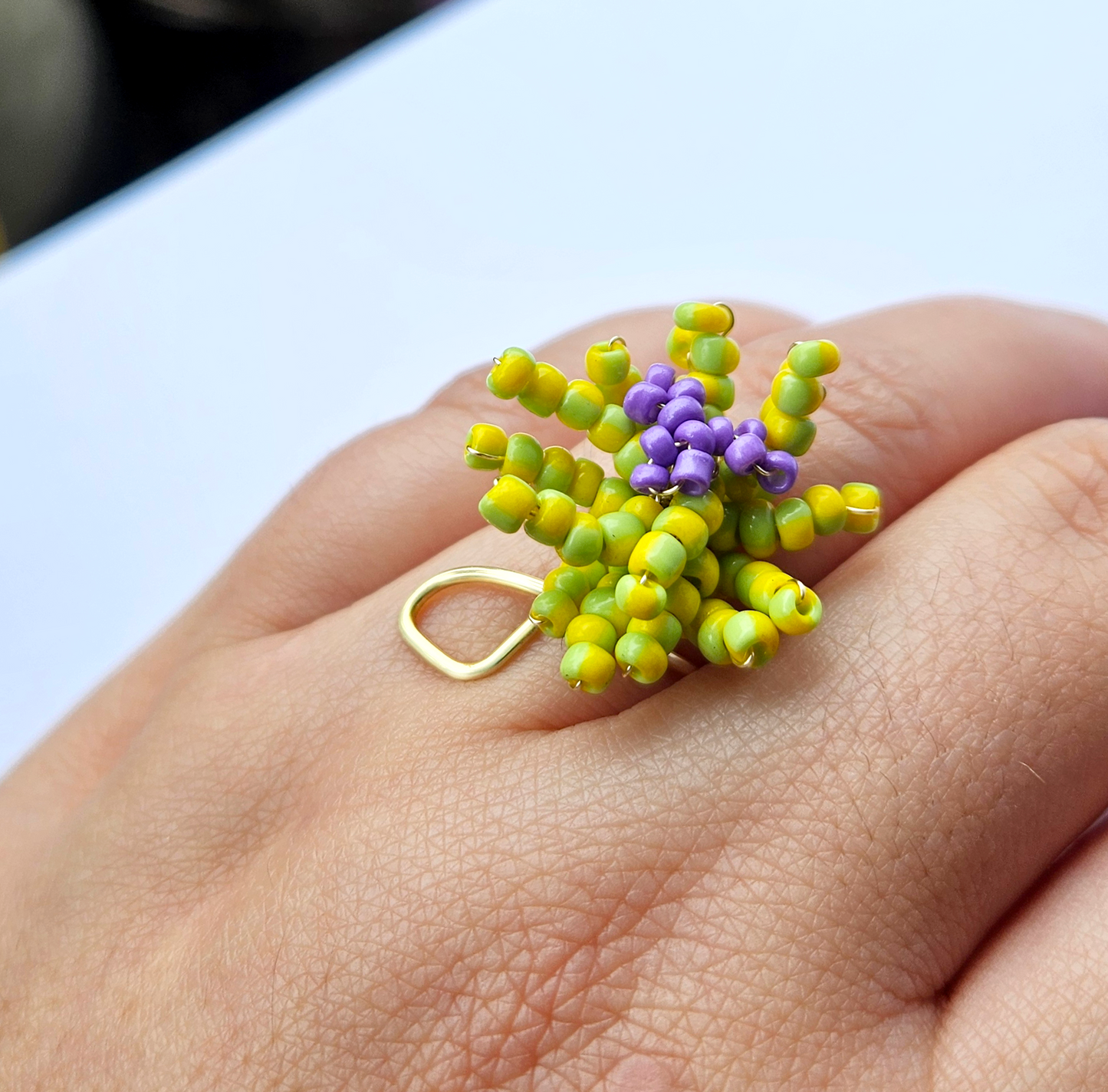 Flower Knit Ring